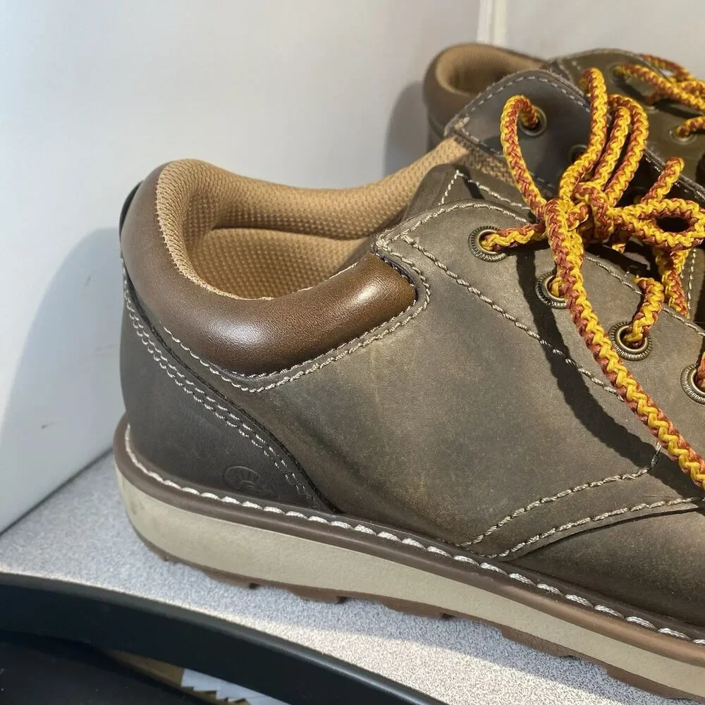 Men 9.5 Earth Spirit Shoes Brown Tie Up Casual Or Dress Emery Gelron Cushion